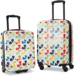 AMERICAN TOURISTER Disney Hardside Luggage with Spinner Wheels, Mickey Mouse 2, 2-Piece Set (18/21)